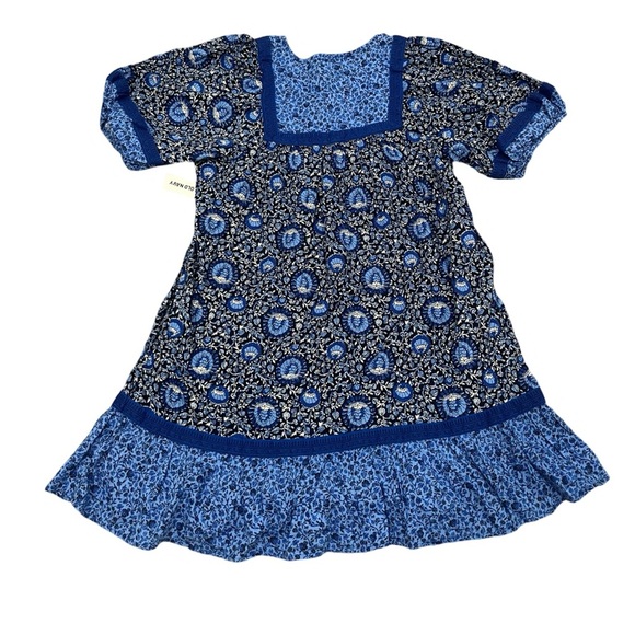 Old Navy Floral Puff-Sleeve Mini Swing Dress | Blue Blossoms | Size Large NWT - Picture 6 of 13